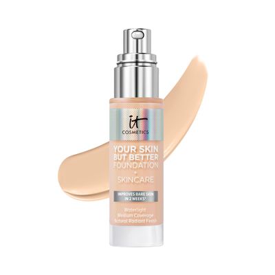 IT Cosmetics Your Skin But Better Foundation + Skincare, Fair Neutral 11 - Hydrating Coverage - Minimizes Pores &amp; Imperfections, Natural Radiant Finish - With Hyaluronic Acid - 1.0 fl oz