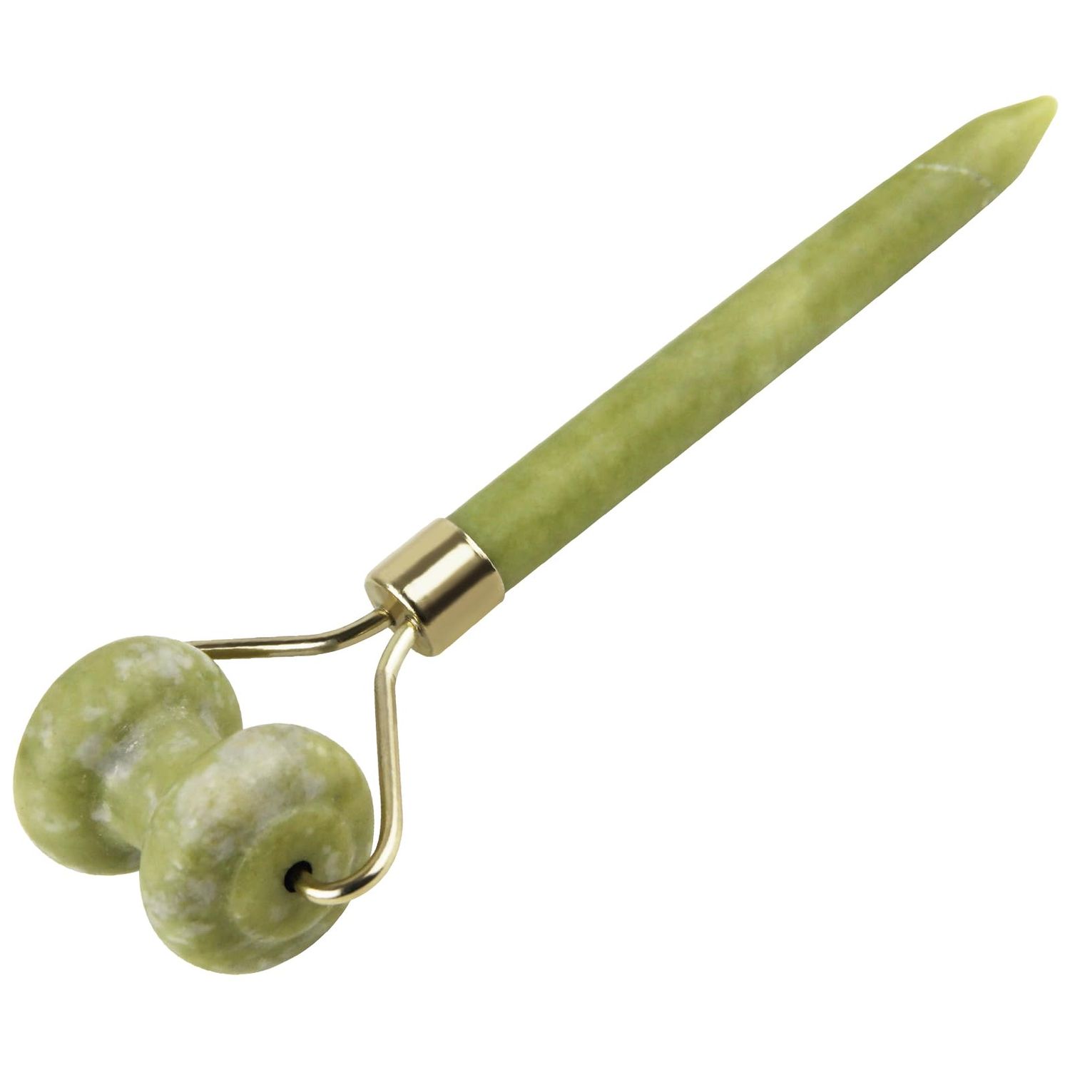 Jade Stone Roller for Facial Massage- Contributes to Reduce Wrinkles and Make The Skin Firmer, Single-Head Design Smooth and Comfortable Face Rollers for Women(Green)