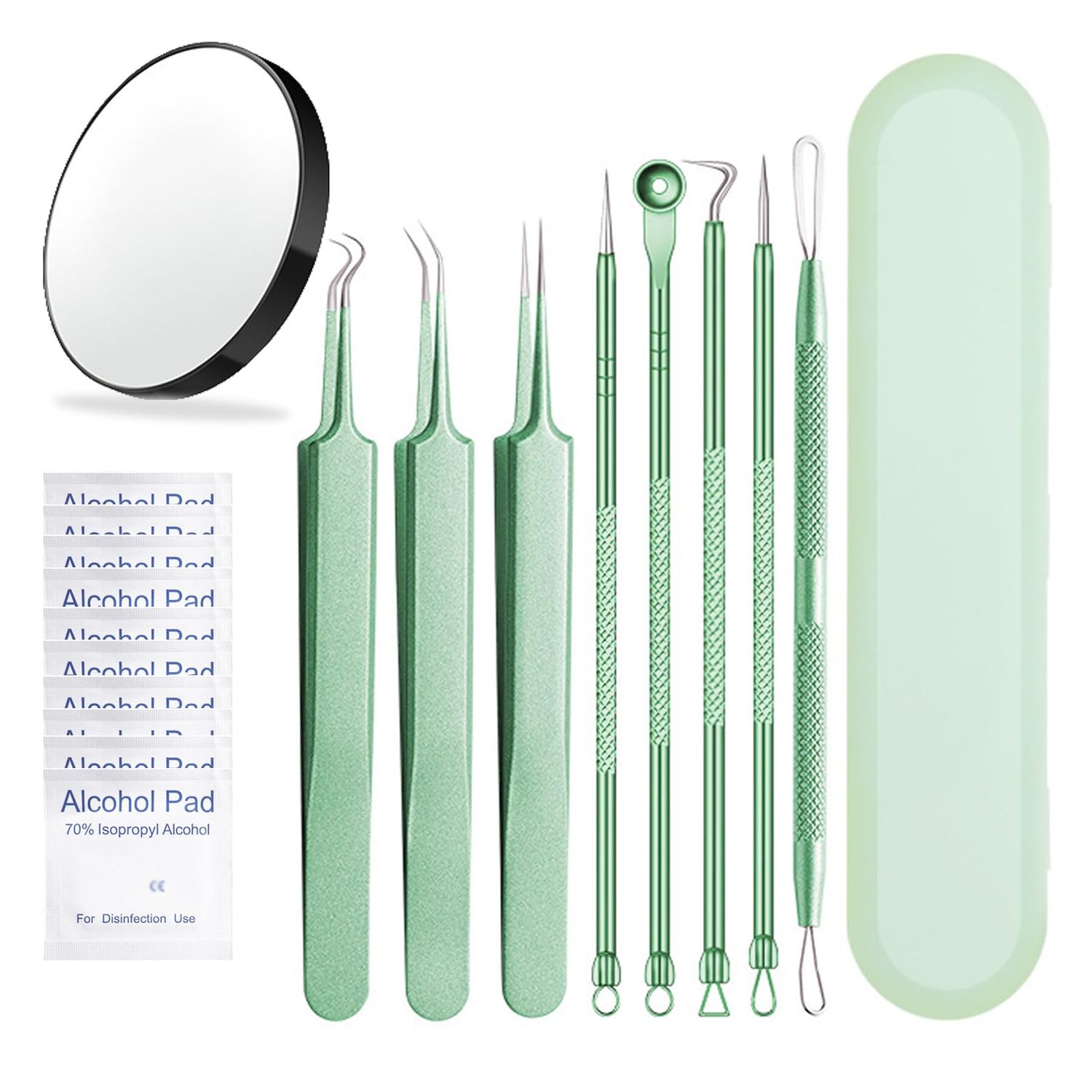 Professional Pimple Popper Tool Kit - 8 Pcs Blackhead Remover Comedone Extractor Kit with Box for Quick and Easy Removal of Pimples, Blackheads, Zit Removing, Forehead, Facial and Nose
