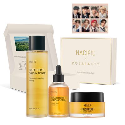 NACIFIC Special skincare Gift BOX Set with SKZ RANDOM PHOTO CARD PACK