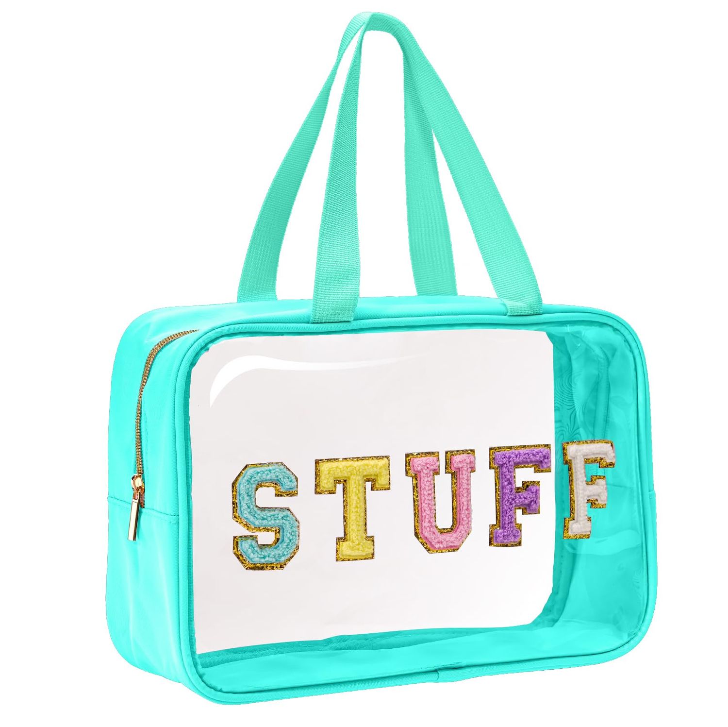 Yowivon Clear Beach Makeup Bag Big Travel Skincare Toiletry Bag Snack Bag Transparent Waterproof Large Cosmetic Sunscreen Bag Stadium Bags Stuff Bag for Women