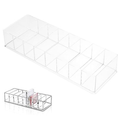 LALAFINA Acrylic Compact Organizer Blushes Highlighters Eyeshadow Makeup Organizer Barber Organizer for Lipstick Highlighter, Skincare Cosmetic Display
