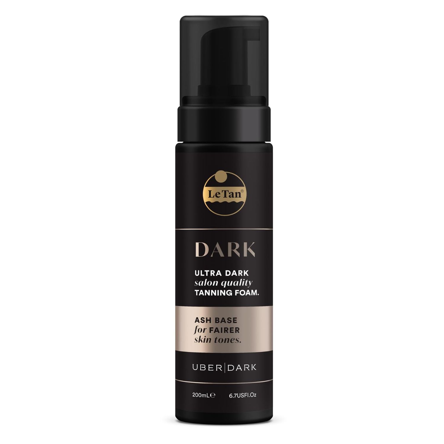 Tanning Foam Self Tan Mousse | Self Tanner Foam Ultra Dark Salon Quality Moisturizes &amp; Hydrates for Streak Free Long Lasting Result, No Fake Tan Smell 6.7oz Dark Cool - Brown Tan (Dark Ash)