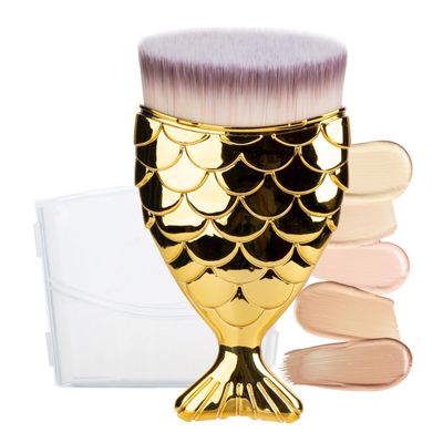 UNIMEIX Sunscreen Brush for Face Kabuki Brush Sunscreen Applicator for Kids Foundation Makeup Brushes for Liquid Foundation Powder Cream Contour Buffing Stippling Blending (Gold)