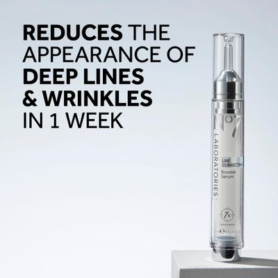 No7 Laboratories Line Correcting Booster Serum - Potent Collagen Peptide Serum for Fine Lines and Wrinkles - Moisturizing Formula for All Aging Skin Types (15 ml)