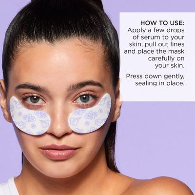 Pacifica Reusable Mask - Under Eye Mask Silicone Face Mask for Fine Lines &amp; Dark Circles, Pair with Serum, Storage Tin Included, Vegan &amp; Cruelty-Free, 2 Pieces