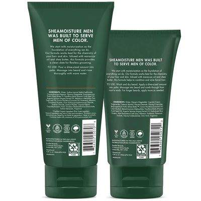 SheaMoisture Beard Wash &amp; Beard Detangler Set - Fair Trade Organic Shea Butter, Coarse Hair, Men's Grooming, Scented, 2 Piece Set