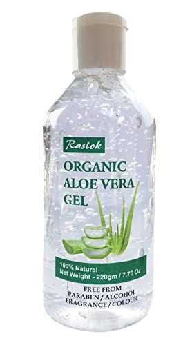 Raslok Aloe Vera Gel | 100% Pure Natural Aloe Gel For Moisturizing Face Skin &amp; Hair Care,Durable Moisturizing Hydrating Soothing, Non-Sticky (7.76 OZ)