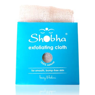 Shobha Exfoliating Cloth - Reusable Natural Body Scrubber - Remove Dead Skin and Prevent Ingrown Hairs - Washcloth Suitable for Sensitive Body and Bikini Areas - Shower Loofah Alternative