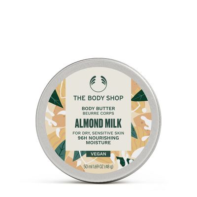 The Body Shop Almond Milk Body Butter - Hydrating &amp; Moisturizing Skincare for Dry and Sensitive Skin - Vegan - 1.7 oz