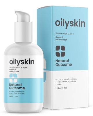 Natural Outcome Oily Skin Moisturizer | Oil Free Daily Facial Moisturizer Gel w/Hyaluronic Acid | Watermelon &amp; Aloe Vera Hydrating Face Lotion | Non-Greasy Lotion for Oily Skin Types | 4 oz