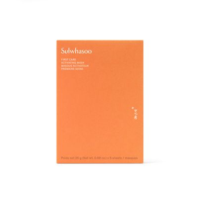 Sulwhasoo First Care Activating Sheet Mask - Korean Sheet Mask for Dry skin, Skin Barrier Strengthening, Visibly Plumps &amp; Hydrates, Reduces Visible Fine Line &amp; Wrinkles, Vitamin C