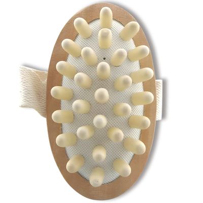 Kootinn Natural Wooden Anti Cellulite Massager Wood Hand-Held Massager Body Brush Muscle Relax Sauna Spa Head Massage Brush