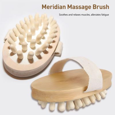 Kootinn Natural Wooden Anti Cellulite Massager Wood Hand-Held Massager Body Brush Muscle Relax Sauna Spa Head Massage Brush
