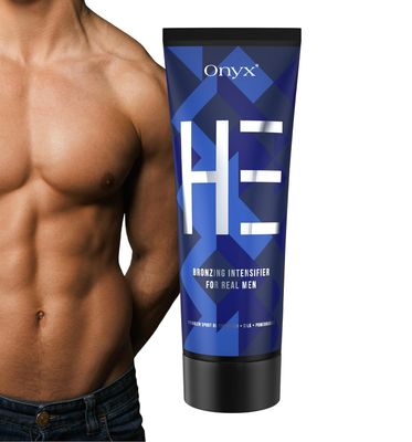 Onyx HE Tanning Bed Lotion for Men - Indoor Tanning Lotion Accelerator &amp; Bronzer, Quick &amp; Dark Tan, Men&#39;s Tanning Lotion with Skin Firming, Muscle Bronzing Complex &amp; Moisturizing Formula