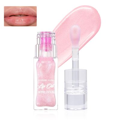 WYBLZPXZ Color Change Moisturizing Lip Oil,Non-Sticky Magic Color Changing Lip Oil,Plumping Shimmer Lip Glow Oil,Long Lasting Light Texture Color Lip Oil
