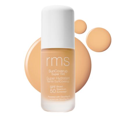 RMS Beauty SunCoverup Super Tint Broad Spectrum SPF 50 Sunscreen - Skin Tint Non Nano Zinc Oxide Mineral Sunscreen, Glowy Tinted Moisturizer with SPF (Buff)