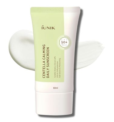 IUNIK Centella Calming Moisture Daily Sunscreen SPF 50+ PA++++ Matte &amp; No White Cast Centella Asiatica Dry Oily Sensitive Vegan Korean Skincare