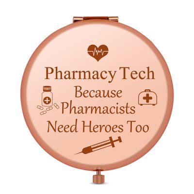 Pharmacist Appreciation Gifts for Women Thank You Gifts Rose Gold Compact Mirror Pharmacy Technician Gifts Pharmacist Graduation Gifts Pharmacy Tech Gift Medical School Graduation Gift Nursing Gift