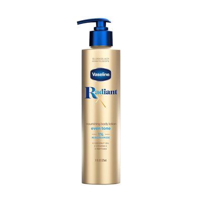 Vaseline Radiant X Even Tone Nourishing Body Lotion With 1% Niacinamide, Coconut Oil, Vitamin C, &amp; Peptides 11 oz