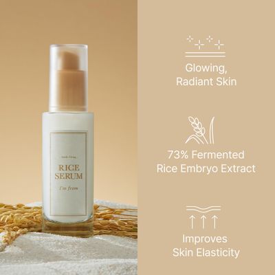 I'm from Rice Serum, 73% Korean Fermented Rice Embryo Extract Boosts Collagen, Vitality, Radiant Glowing Skin, Niacinamide, Vitality to Dull Skin, Nourishing, Moisturizing