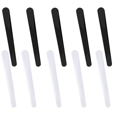 LLMSIX 10PCS Makeup Spatula, Plastic Cosmetic Spatula Reusable Mask Applicator Tool Face Spatula for Facial Skin Care DIY Mask Mixing and Sampling (Black and White)