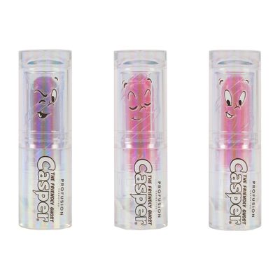 Profusion Cosmetics Casper The Friendly Ghost 3 PC Lip &amp; Cheek Balm Set, Moisturizing Clear Shine Lip Balm and Nourishing Cheek Balm, Unique Makeup Blending Formula, Easy Apply and Long-Lasting Wear