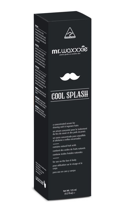 Waxxxie Mr Cool Splash - Ingrown Hair, Razor Bumps &amp; Razor Burns Vegan Friendly Treatment for post Waxing &amp; Shaving 4.2 fl oz