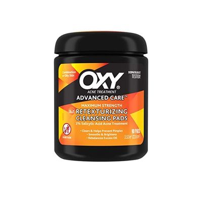 OXY Maximum Action 3-In-1 Treatment Pads 90 ea (Pack of 4)