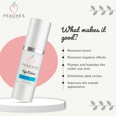 Under Eye Cream (1 oz) - Eye Cream For Puffiness and Bags Under Eyes - Dark Circle Eye Cream with Peptides, Co-Q10, Squalene, Vitamins, Reishi - Vegan Under Eye Dark Circle Remover - Eye Crme