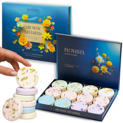 Valentines Day Gifts for Her, Aromatherapy Shower Steamers - 12-Pack Self Care &amp; Spa Gifts for Women, Relaxation &amp; Stress Relief, Bath Shower Bombs with Lavender &amp; Eucalyptus Essential Oils