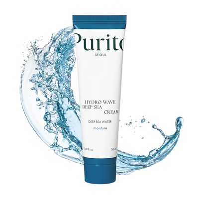 PURITO Deep Sea Cream, Hydration, Lightweight, for All Skin Types, Daily Face Moisturizer, Vegan &amp; Cruelty-Free, Korean Skin Care, 50ml 1.69fl.oz