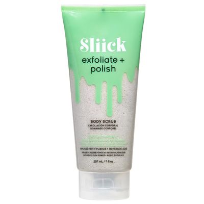 Sliick Exfoliate and Polish Body Scrub, Infused with Pumice and Glycolic Acid, 7 oz