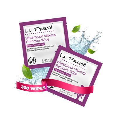 La Fresh 24/7 Makeup Remover Wipes, Easily Remove Waterproof Makeup and Moisturizing, Pack of 200 Individually Wrapped Wet Wipes, Skincare Travel Essentials