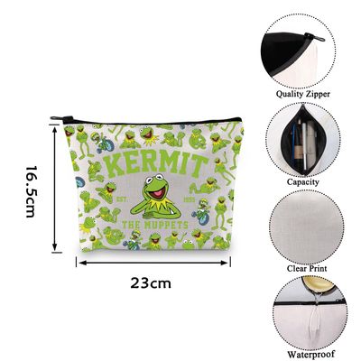 VAMSII Movie Inspired Gift Kermit Est 1955 The Muppets Zipper Pouch Makeup Bag (KERM 1955)