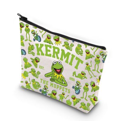VAMSII Movie Inspired Gift Kermit Est 1955 The Muppets Zipper Pouch Makeup Bag (KERM 1955)