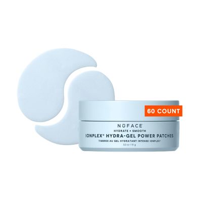 NuFACE IonPlex Hydra-Gel Power Under Eye Patches - Gel Under Eye Mask for Puffy Eyes &amp; Dark Circles - Cooling Patches &amp; Hydrating Treatment Pads to Energize &amp; Tighten (60 Count)