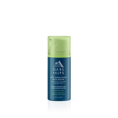 Oars + Alps Anti-Everything Face Serum for Men, Salicylic &amp; Glycolic Acid, Reduces Acne, Fine Lines &amp; Large Pores, Anti-Aging &amp; Fragrance-Free, 1 Fl Oz