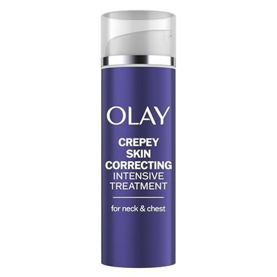 Olay Treatment Cream Intensive Crepey Skin Correcting for Neck &amp; Chest with Retinol24, Vitamin B3 Complex, Deeply Hydrates, Renews &amp; Smoothes Skin, 1.7 fl oz