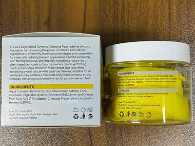 Turmeric Kojic Acid Cleansing Pads - 50Pcs, Kojic Acid and Turmeric Cleansing Pads, Turmeric Face Scrub Pads for Face Cleansing and Exfoliating