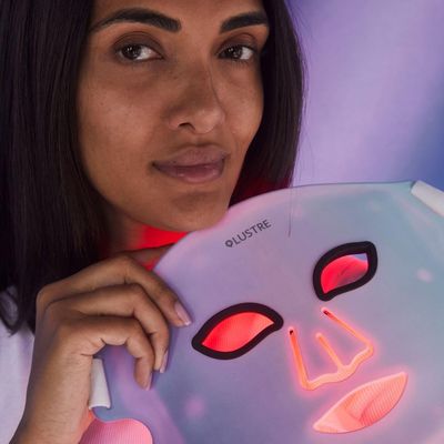 LUSTRE ClearSkin Revive LED Mask - For Acne treatment and Fine Lines | Red &amp; Blue LED Light therapy for Face and Body | Helps clear pimples, acne and breakouts