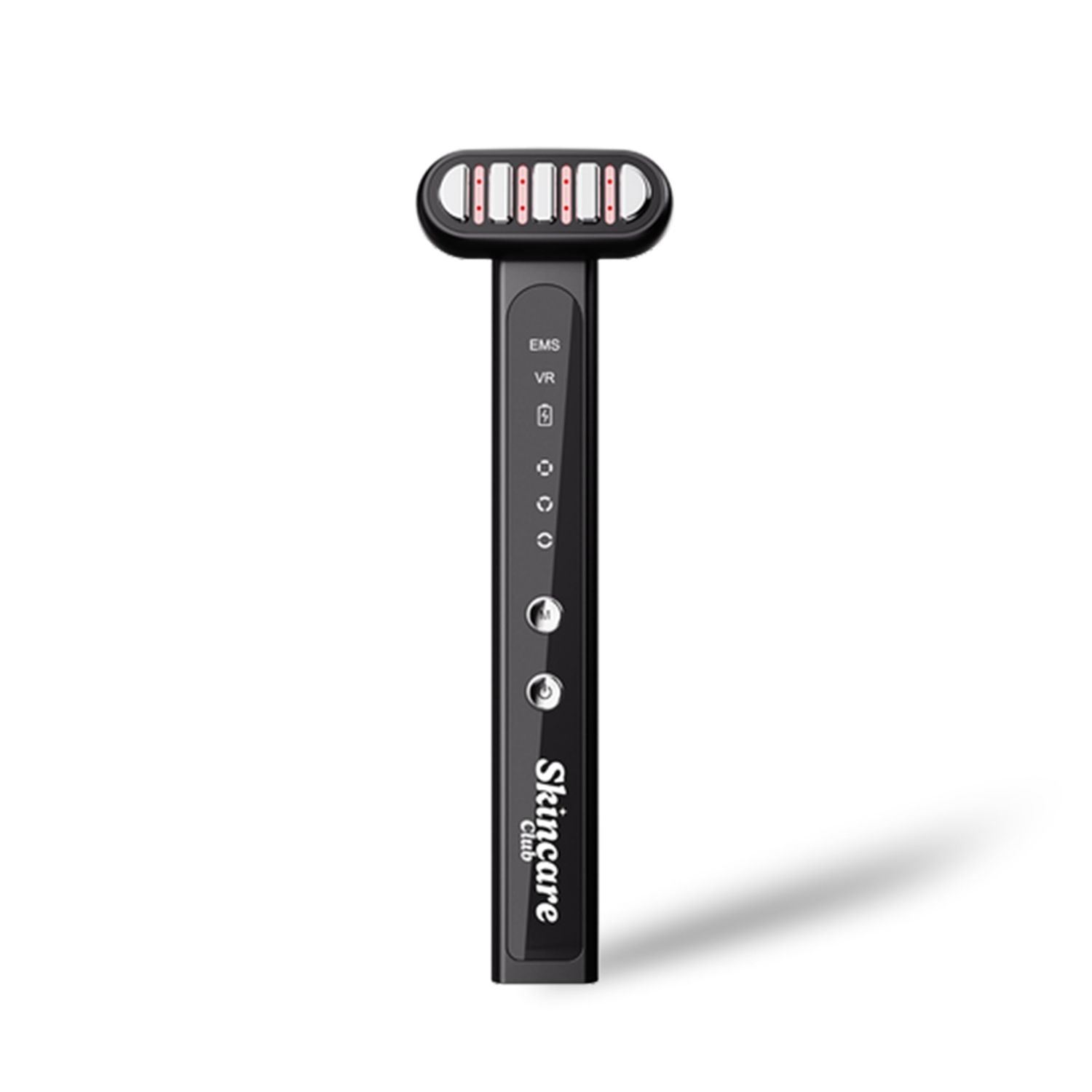Skincare Club 4-in-1 Red Light Therapy Facial Wand - Anti Aging Body, Face and Neck Massager - Skincare Wand for Wrinkles, Dark Spots, Redness &amp; Smooth Skin - Suitable for All Skin Types (Black)