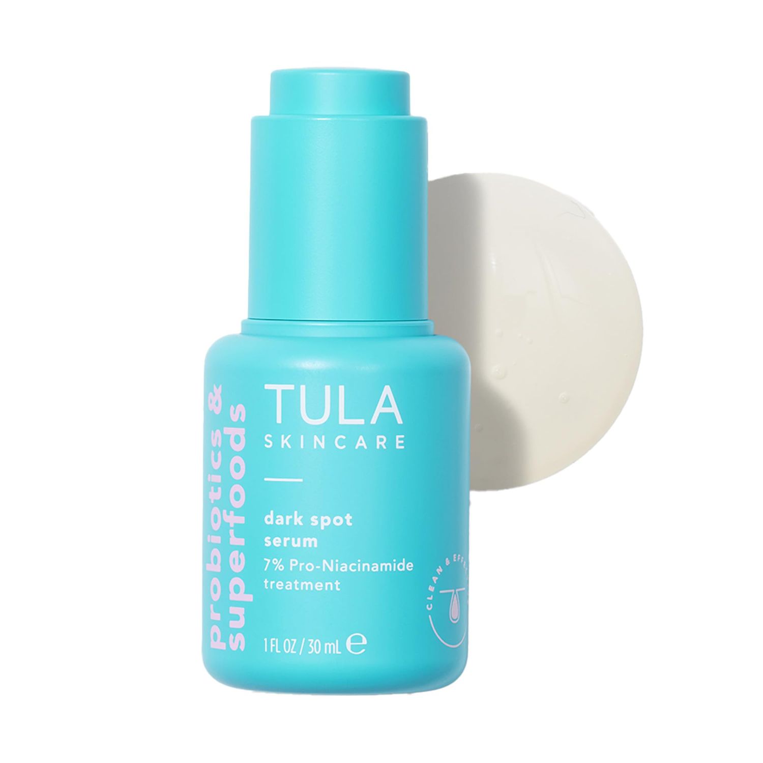 TULA Skin Care Dark Spot Serum - 7% Pro-Niacinamide Treatment to fade look of Dark Spots &amp; Post-Acne Scars, Contains Probiotic Extracts, Niacinamide and Unicorn Root, 1 fl oz.