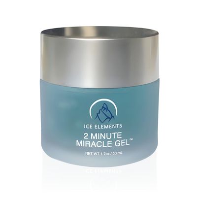 Ice Elements 2 Minute Miracle Gel | Exfoliates, Hydrates &amp; Smoothens | 7-in-1 Multi-Tasking Formula for Non Abrasive Exfoliation, Hydration &amp; Pore Refinement | 1.7 fl oz | For All Skin Types