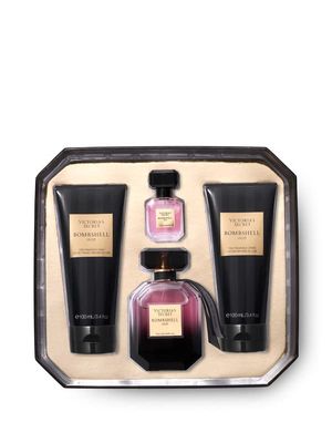 Victoria&#39;s Secret Bombshell Oud 4 Piece Gift Set: 1.7 oz. Eau de Parfum, Body Wash, Body Lotion, &amp; Mini Eau de Parfum
