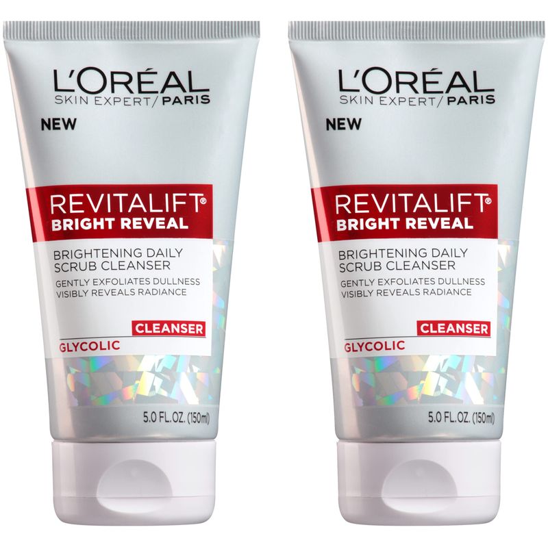 L&#39;Oreal Paris Revitalift Bright Reveal Anti-Aging Facial Cleanser with Glycolic Acid 5 fl. oz (Pack of 2)