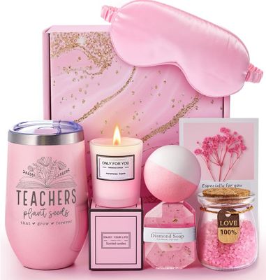 Teacher Gifts for Women, Teacher Appreciation Gifts, Unique Valentines Mothers Day Christmas Gifts for Teacher, Spa Gift Basket Set for Teacher Thank You Teacher Gifts