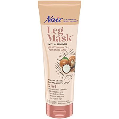 Nair Hair Remover &amp; Beauty Treatment, Leg Mask, Even and Smooth Shea Butter, 8.0oz