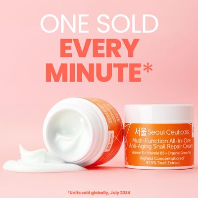 SeoulCeuticals Korean Skin Care 97.5% Snail Mucin Moisturizer Cream - K Beauty Skincare Day &amp; Night Snail Repair Cream Filtrate Cruelty Free 2oz