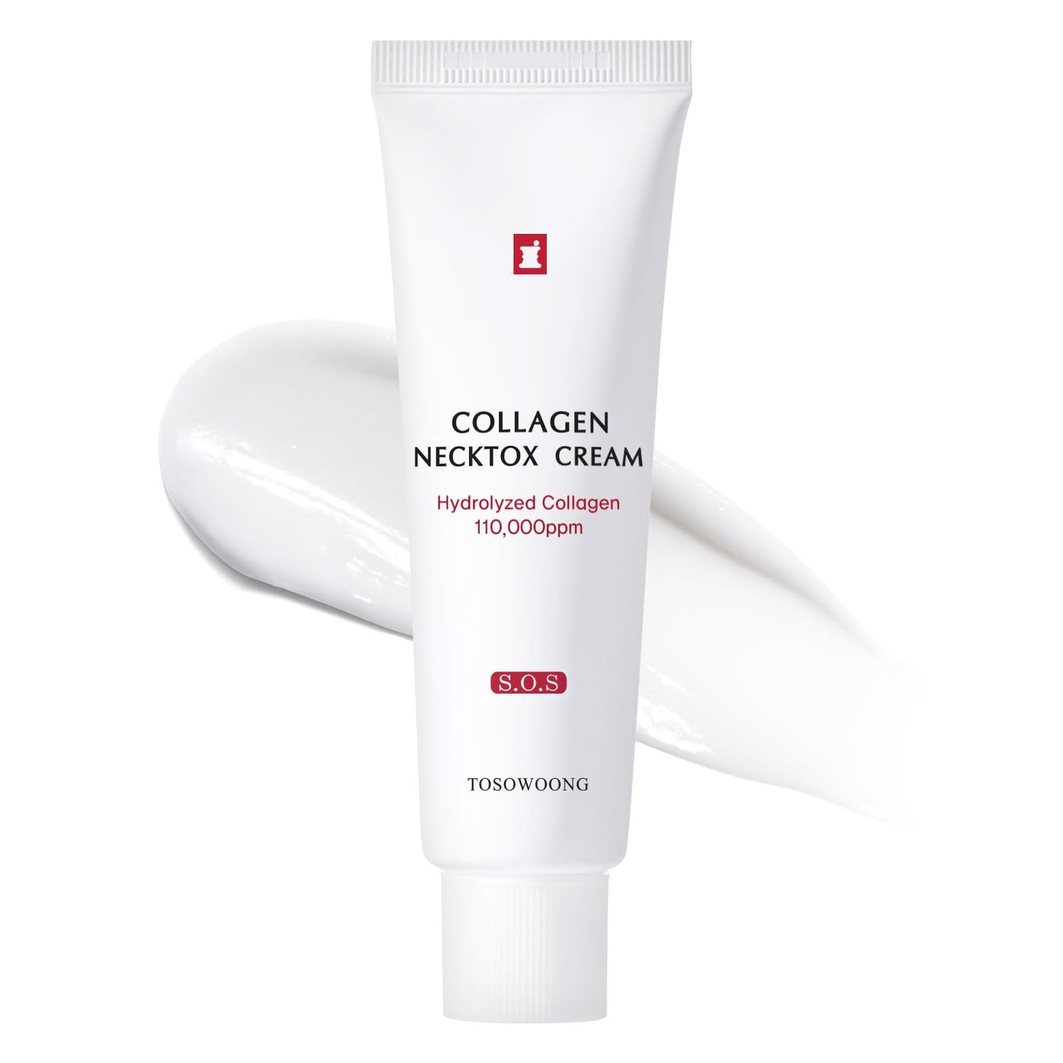 TOSOWOONG Collagen Necktox Cream with 110,000ppm Collagen and Hyaluronic Acid for Neck Firming, Anti-aging, Wrinkles and Tightening, Korean Skin Care, 50ml, 1.69 fl. oz.